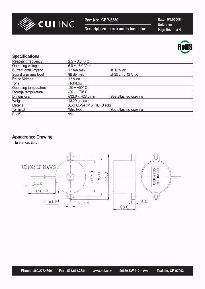 CEP-2280_4580791.PDF Datasheet