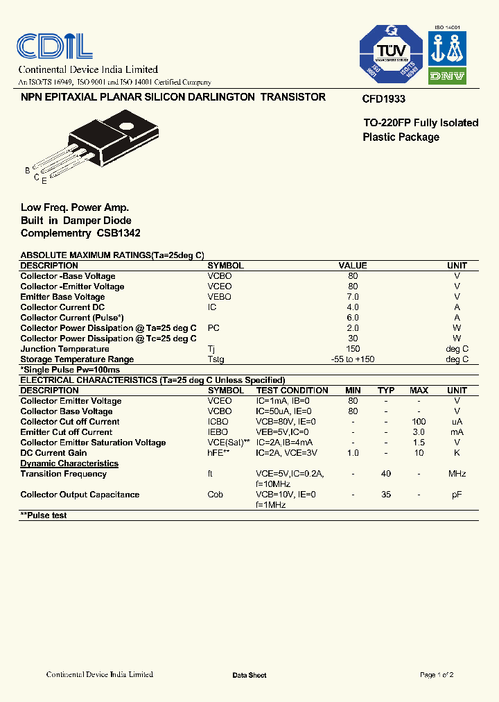 CFD1933_4291500.PDF Datasheet