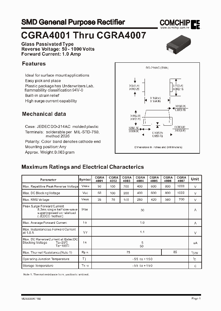 CGRA4005_4235558.PDF Datasheet
