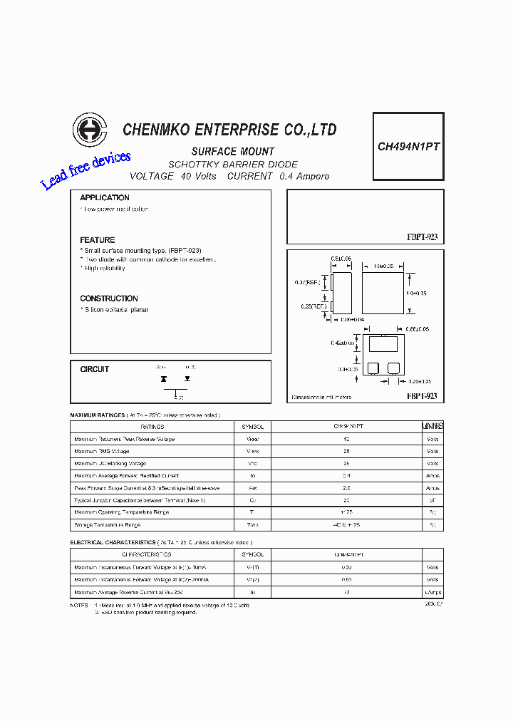 CH494N1PT_4457563.PDF Datasheet