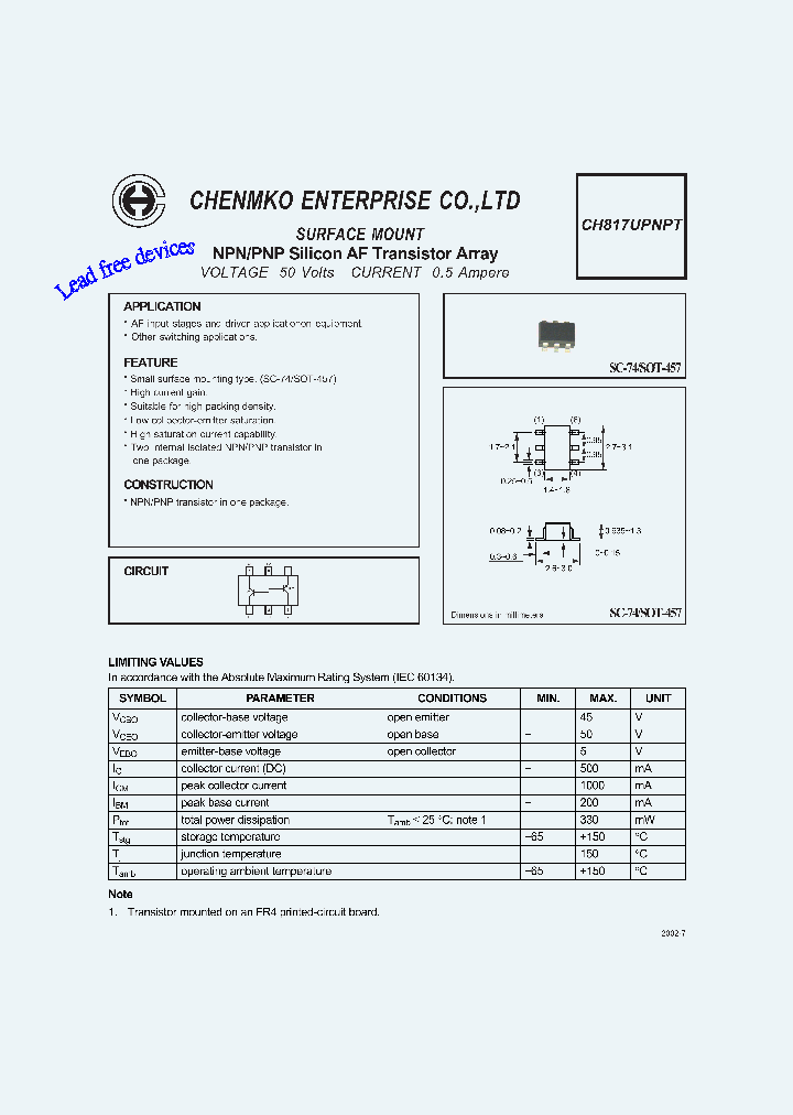 CH817UPNPT_4586088.PDF Datasheet