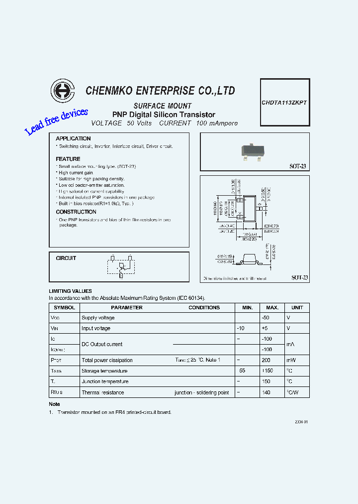 CHDTA113ZKPT_4886683.PDF Datasheet