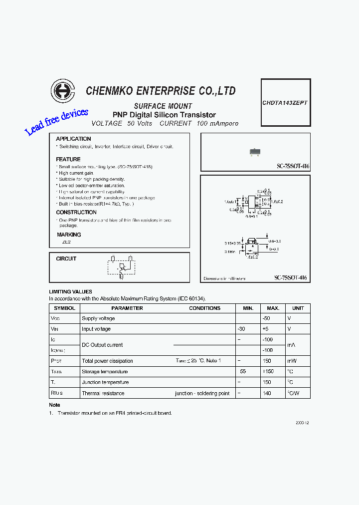CHDTA143ZEPT_4551535.PDF Datasheet