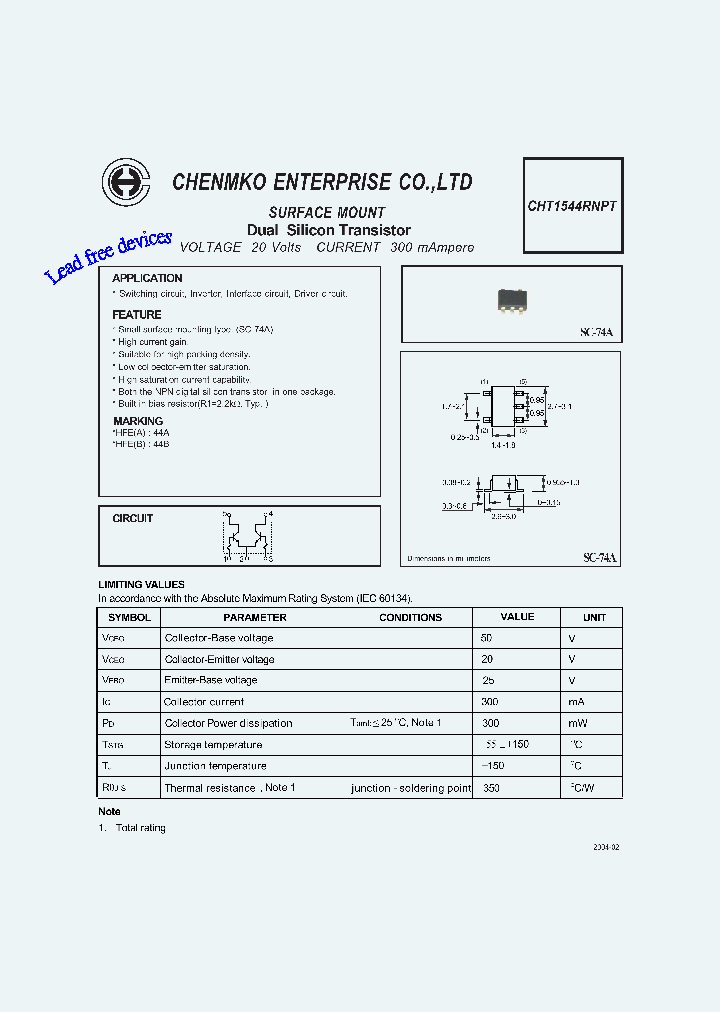 CHT1544RNPT_4626782.PDF Datasheet