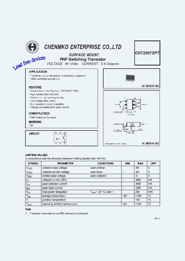 CHT2907SPT_4681417.PDF Datasheet