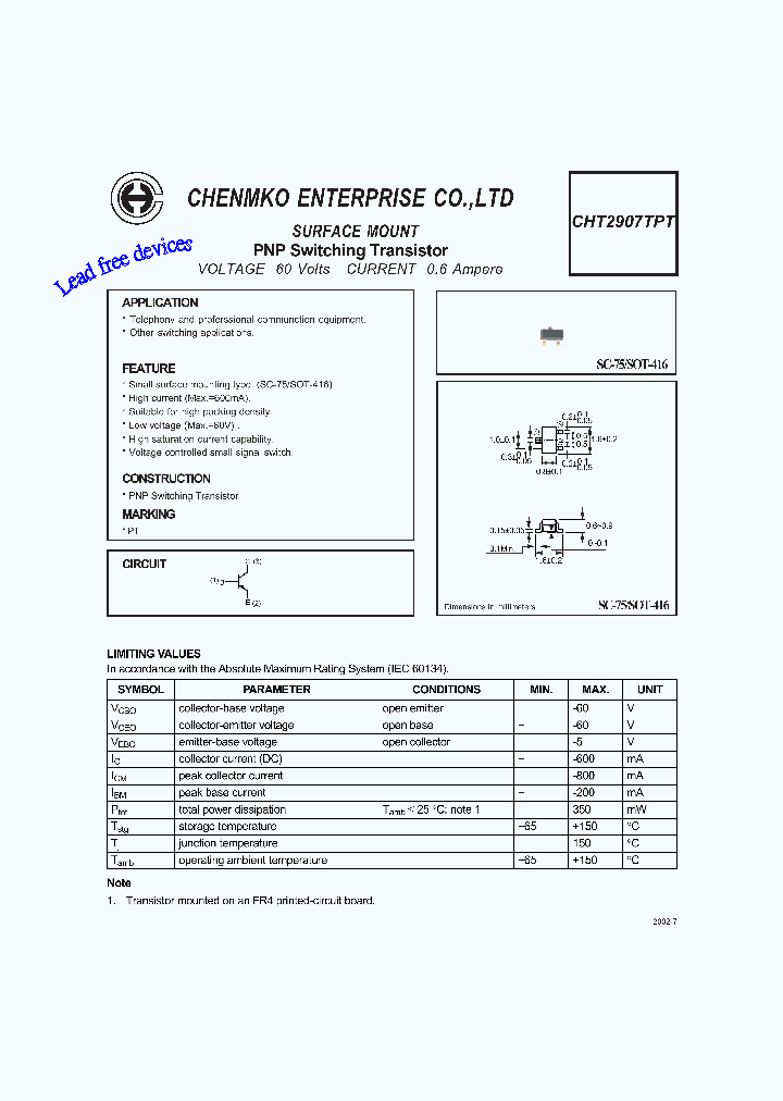 CHT2907TPT_4681418.PDF Datasheet