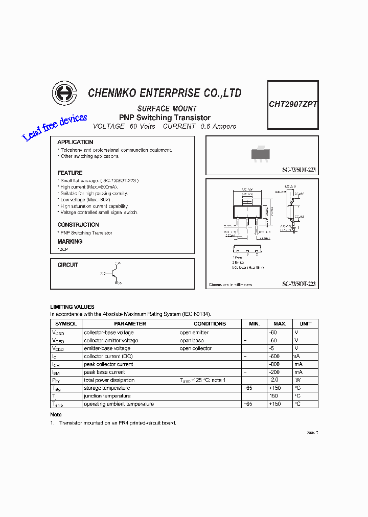 CHT2907ZPT_4870635.PDF Datasheet