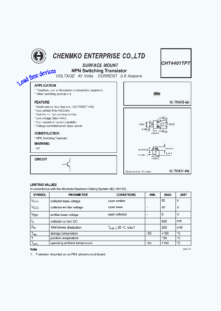 CHT4401TPT_4681478.PDF Datasheet