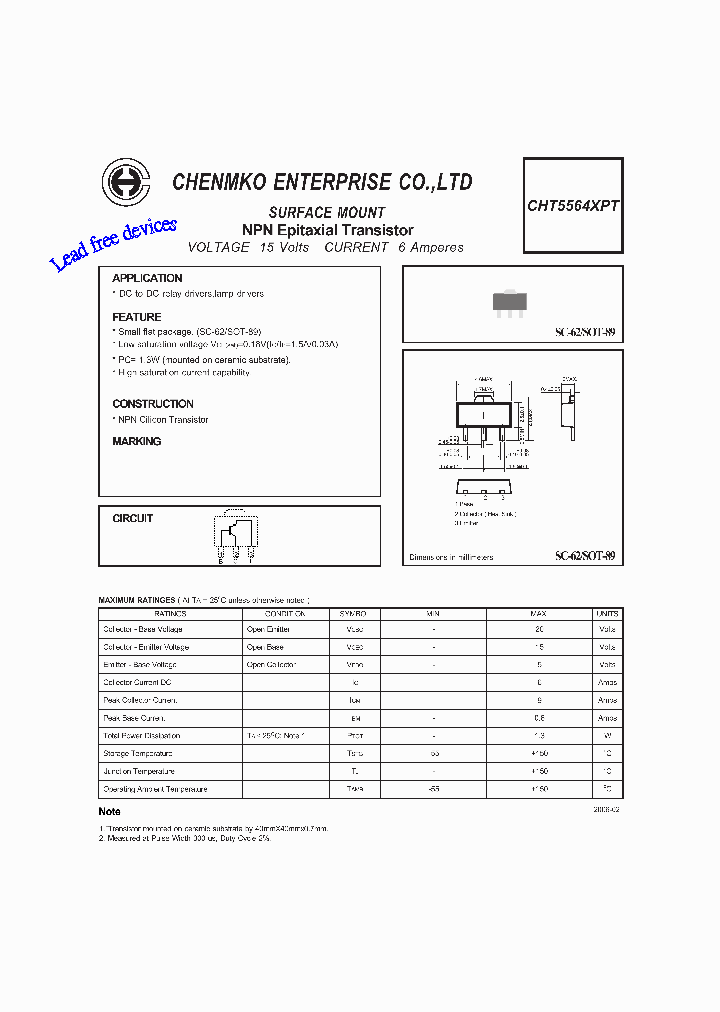 CHT5564XPT_4558885.PDF Datasheet