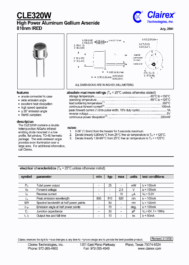 CLE320W_4538888.PDF Datasheet