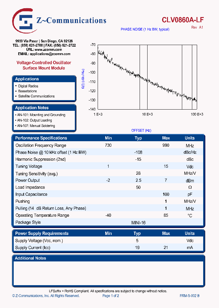 CLV0860A-LF_4799737.PDF Datasheet
