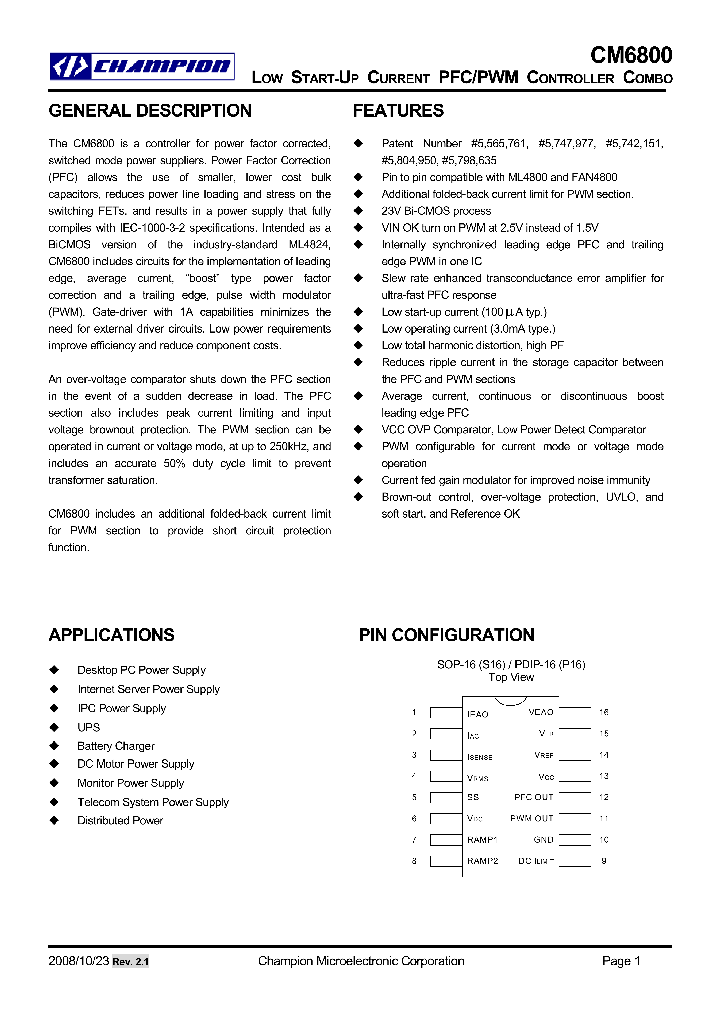 CM6800_4536709.PDF Datasheet