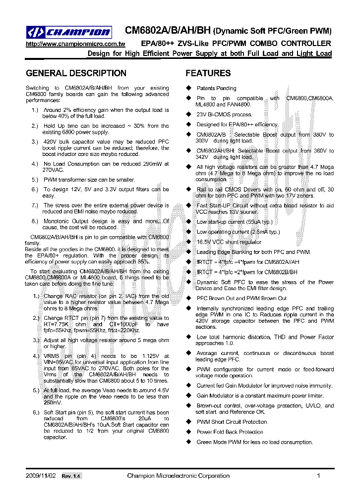 CM6802AHGIP_4770986.PDF Datasheet