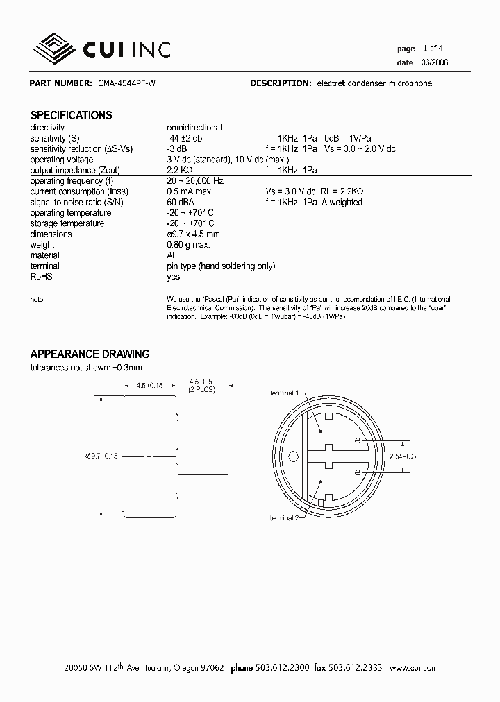CMA-4544PF-W_4286544.PDF Datasheet