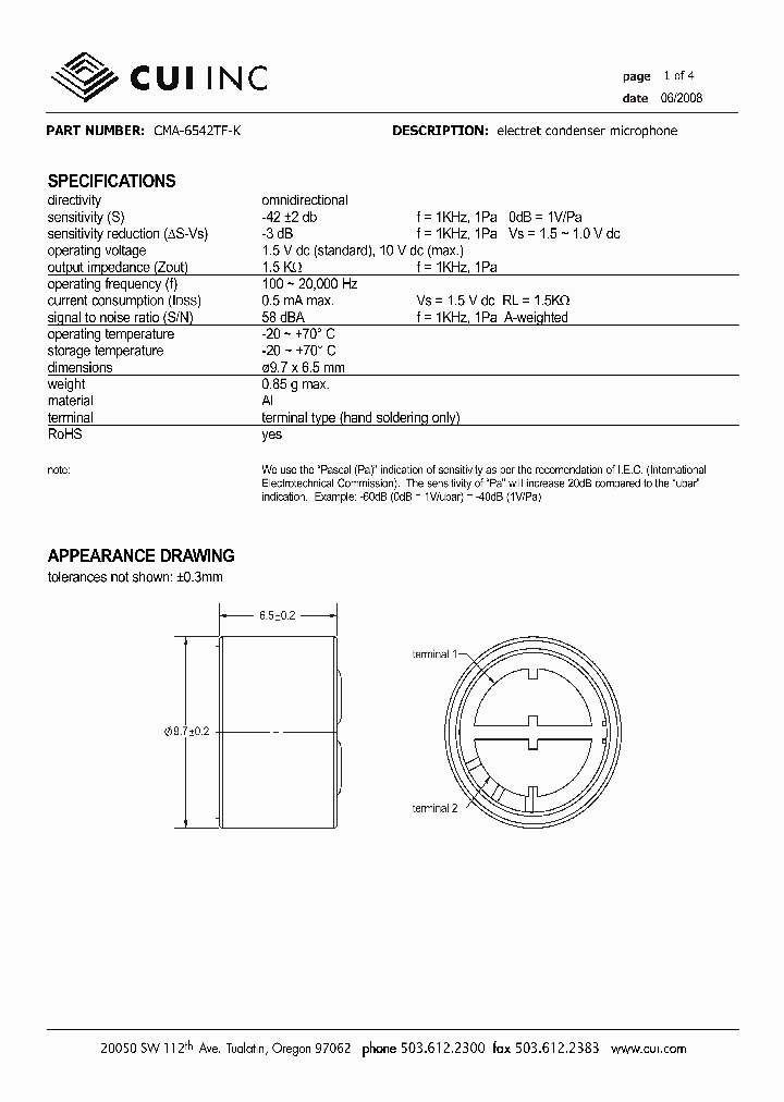 CMA-6542TF-K_4373353.PDF Datasheet