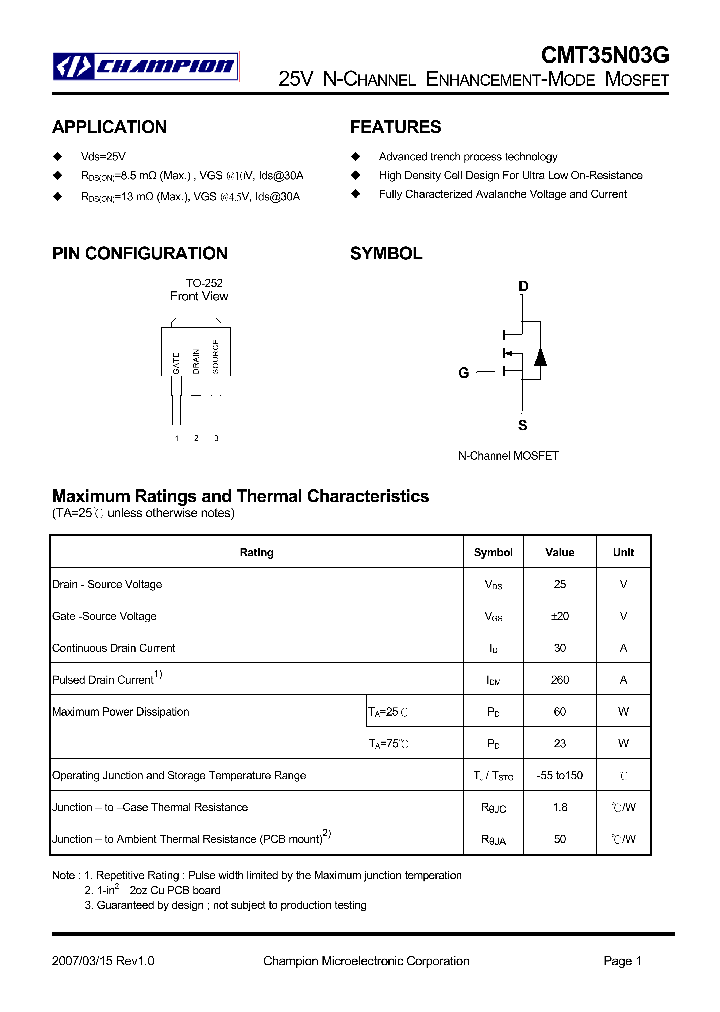 CMT35N03G_4322458.PDF Datasheet