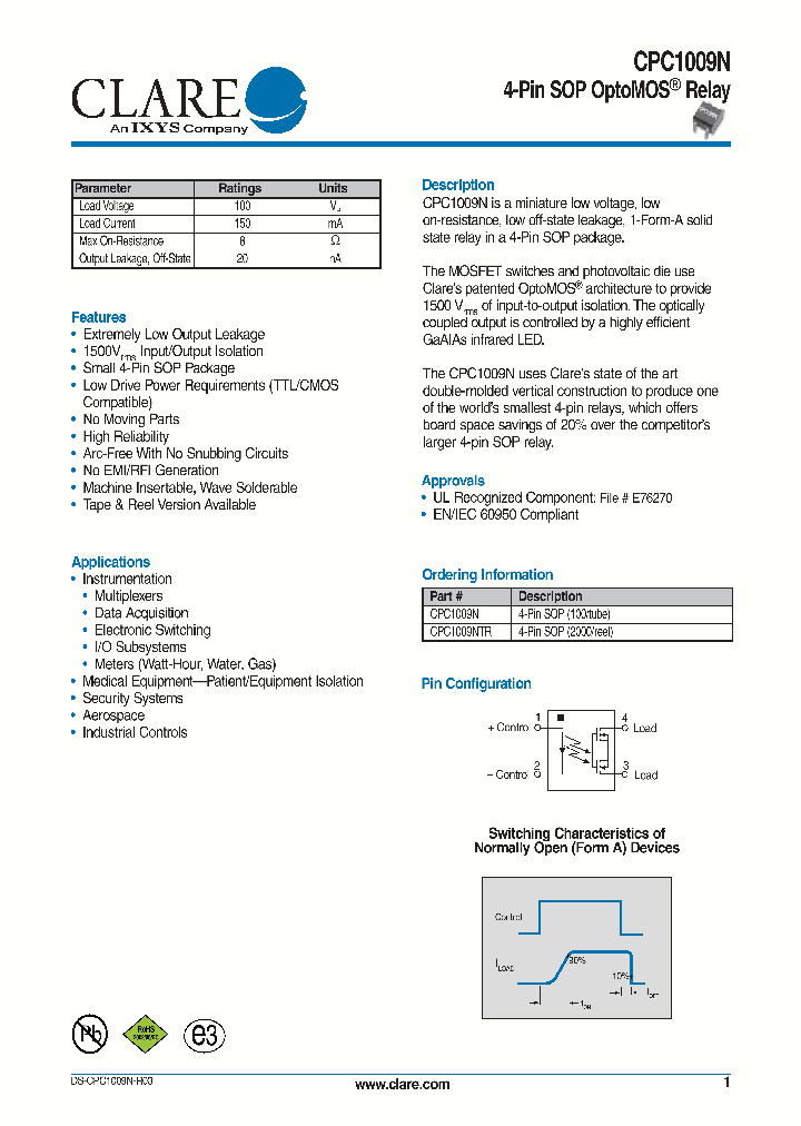 CPC1009N_4656631.PDF Datasheet