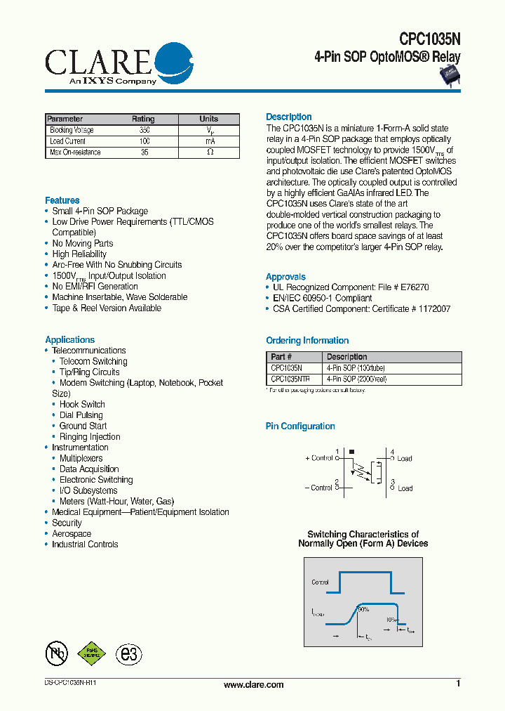 CPC1035N1_4699537.PDF Datasheet