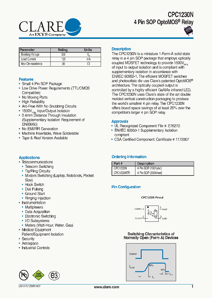 CPC1230N1_4875564.PDF Datasheet