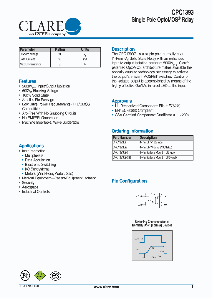 CPC1393GRTR_4510551.PDF Datasheet