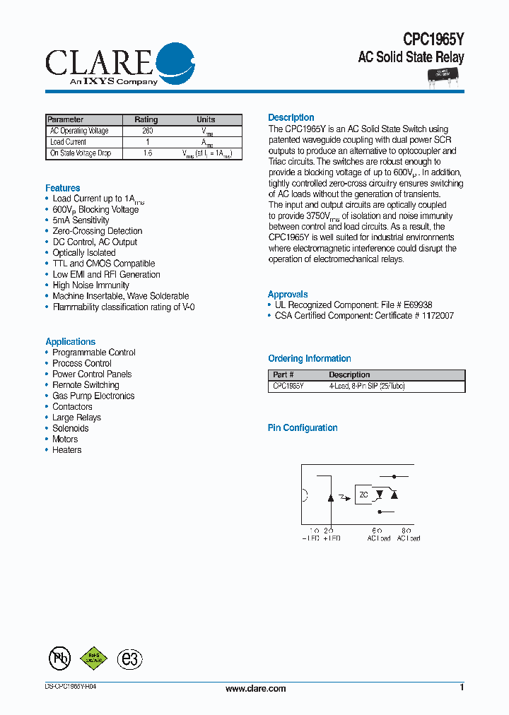 CPC1965Y1_4822198.PDF Datasheet