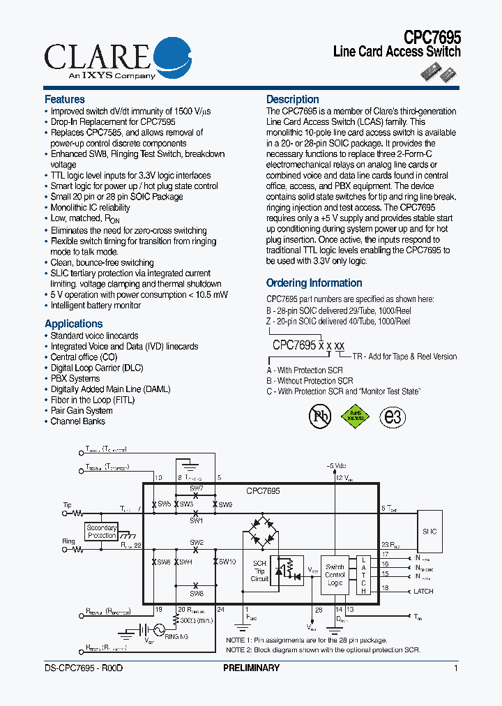 CPC7695ZATR_4510490.PDF Datasheet