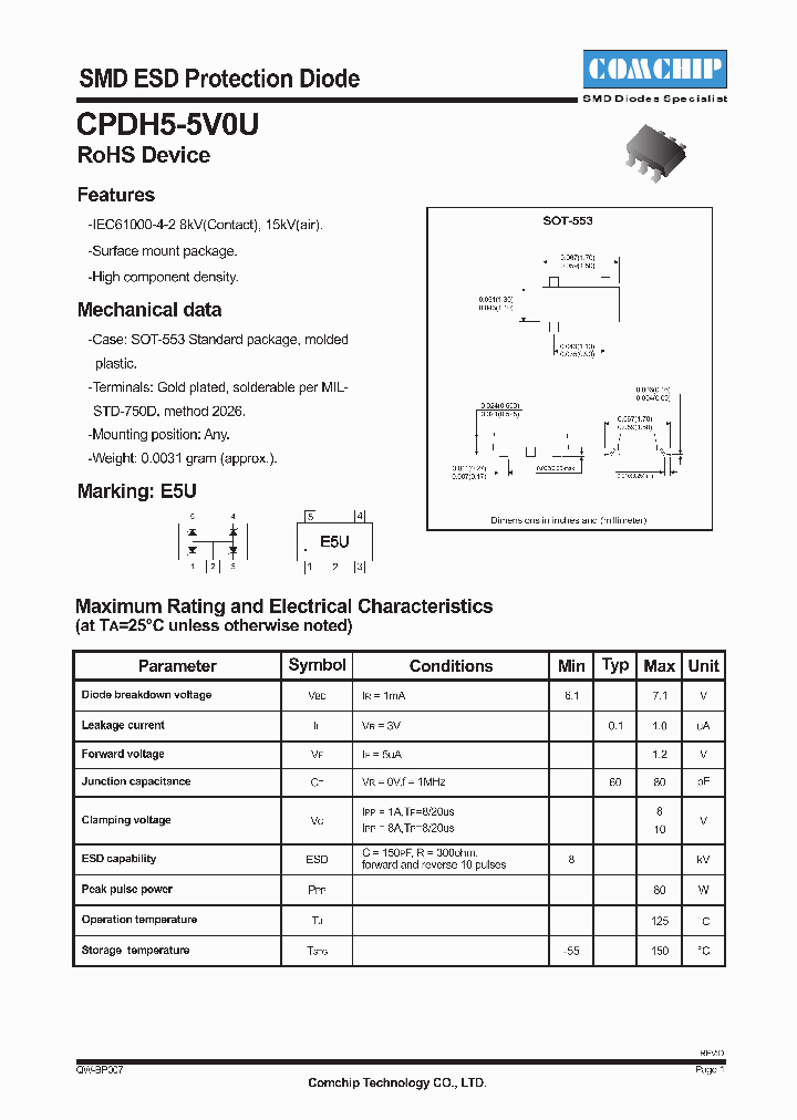 CPDH5-5V0U_4589513.PDF Datasheet