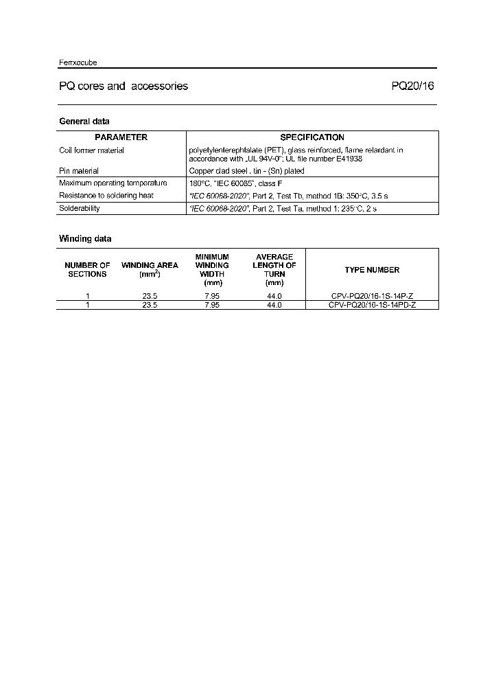 CPV-PQ20-1S-14P-Z_4620695.PDF Datasheet