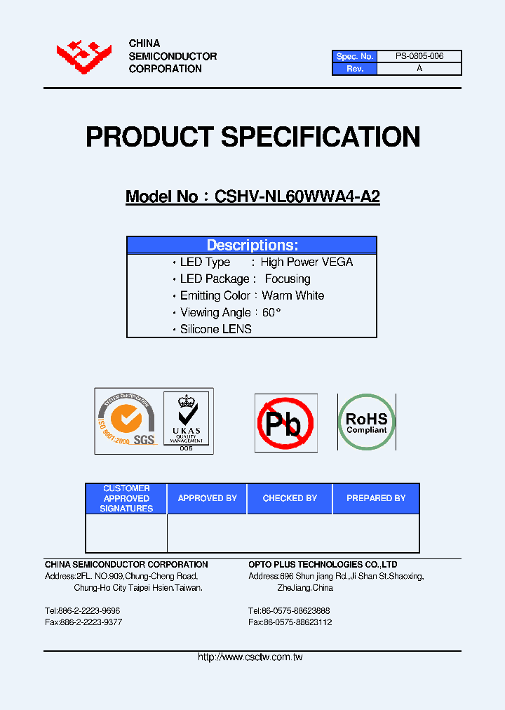 CSHV-NL60WWA4-A2_4518826.PDF Datasheet