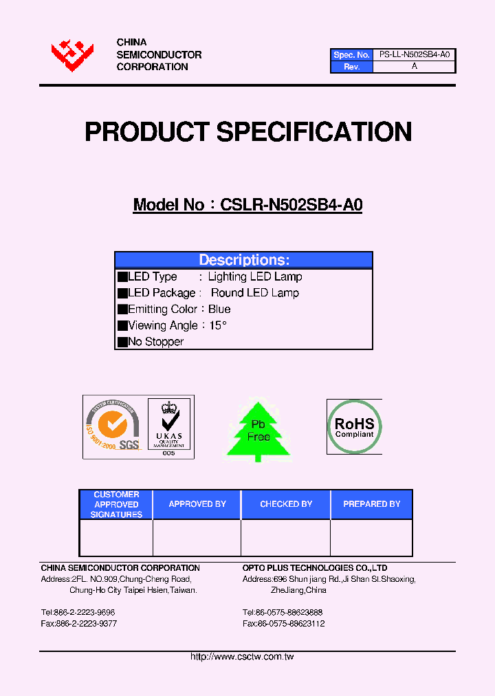 CSLR-N502SB4-A0_4438627.PDF Datasheet