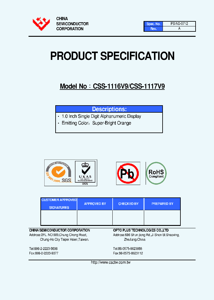 CSS-1116V9_4740424.PDF Datasheet