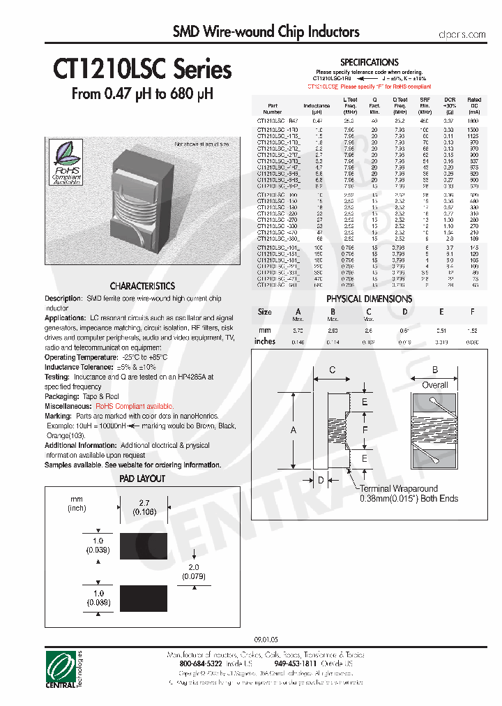 CT1210LSCF-100J_4468159.PDF Datasheet