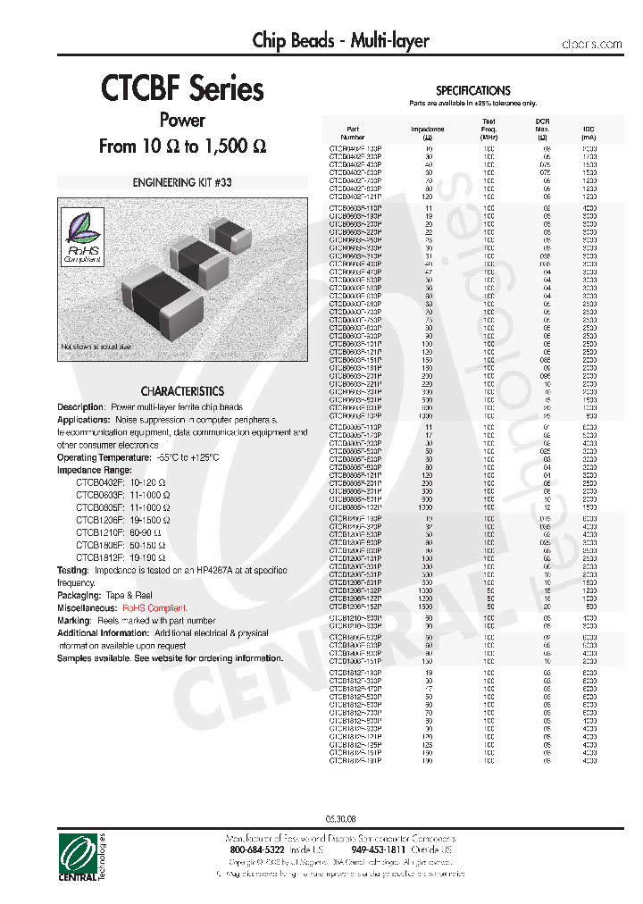 CTCB0805F-170P_4493439.PDF Datasheet