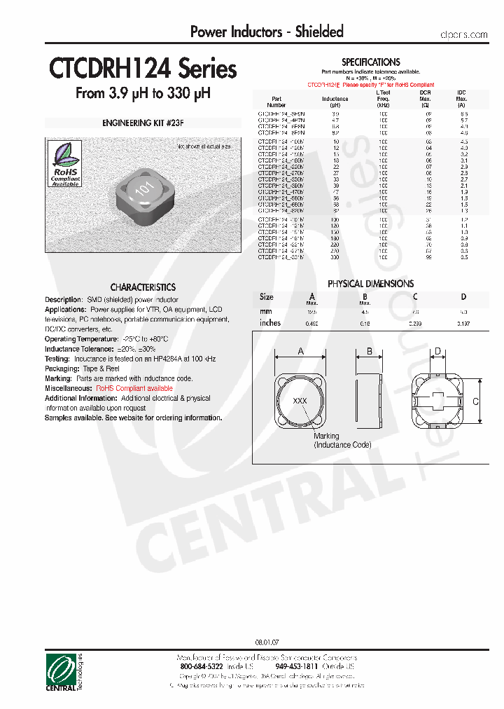 CTCDRH124-100M_4429953.PDF Datasheet