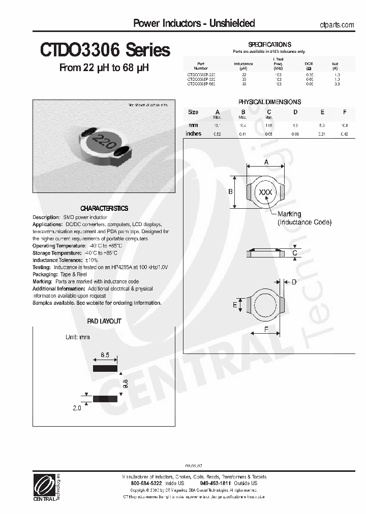 CTDO3306P-220_4857266.PDF Datasheet