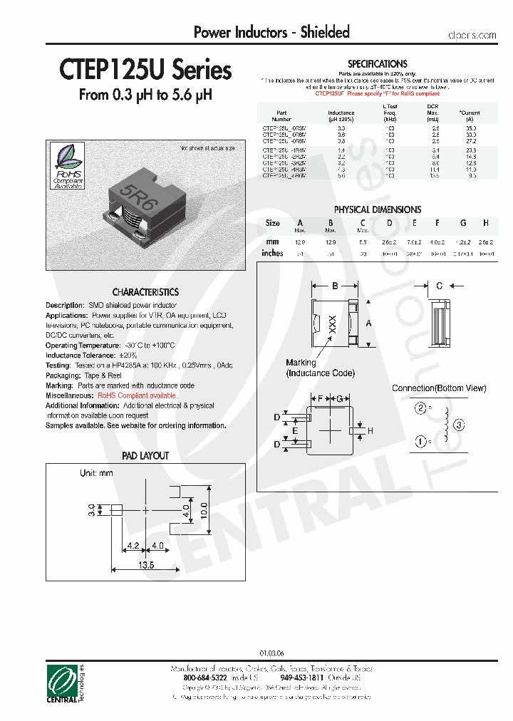 CTEP125UF-0R3M_4567642.PDF Datasheet