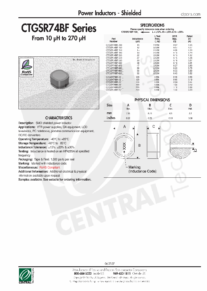 CTGSR74BF-560L_4703280.PDF Datasheet