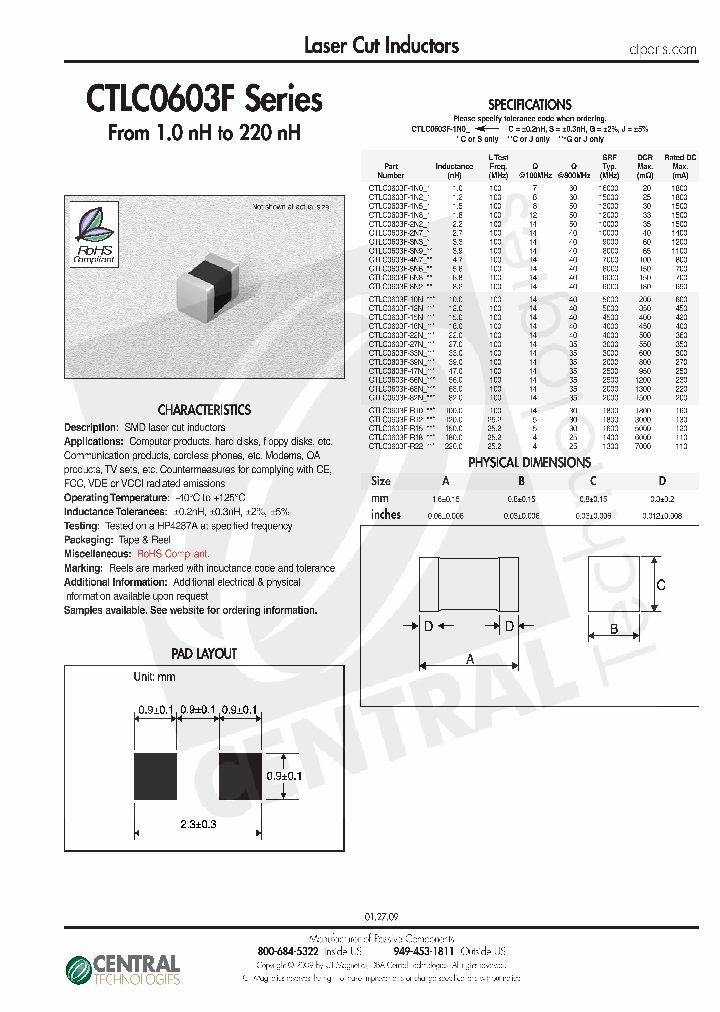 CTLC0603F-10NG_4580856.PDF Datasheet