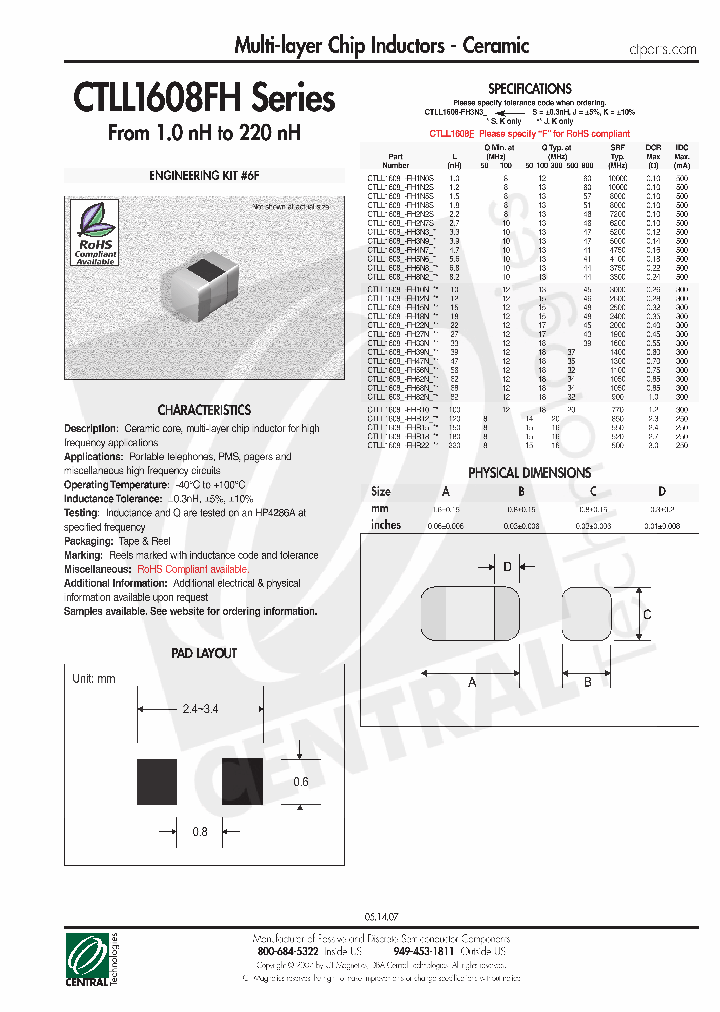 CTLL1608-FH10NJ_4431878.PDF Datasheet