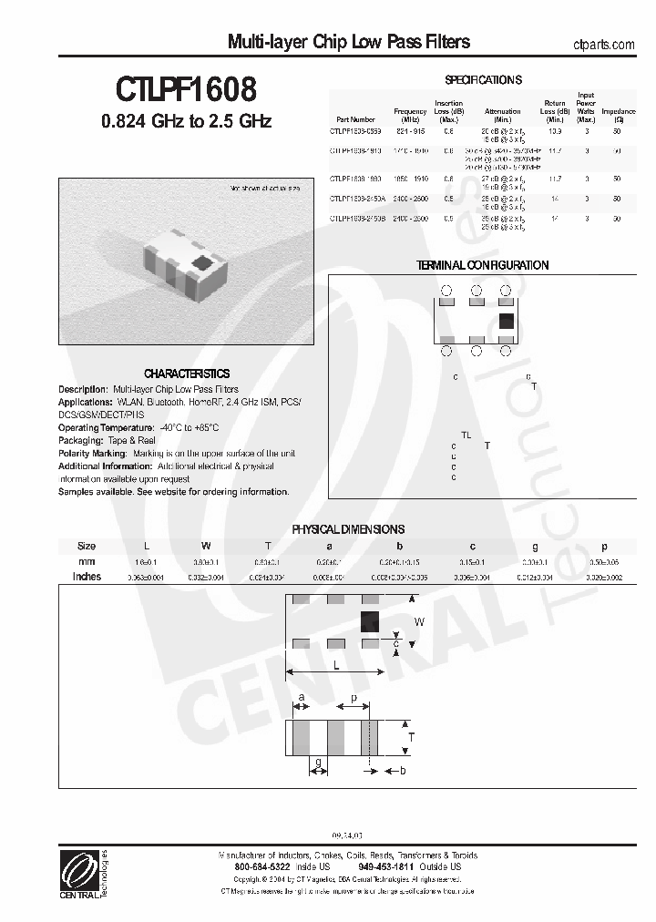 CTLPF1608_4467000.PDF Datasheet