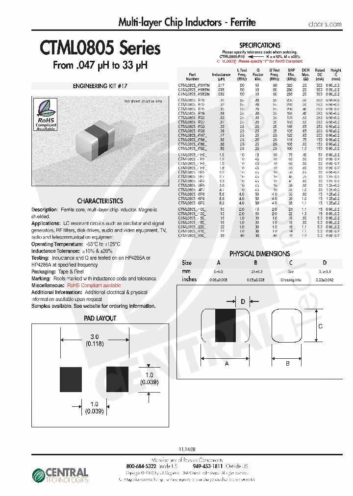 CTML0805-100K_4433641.PDF Datasheet