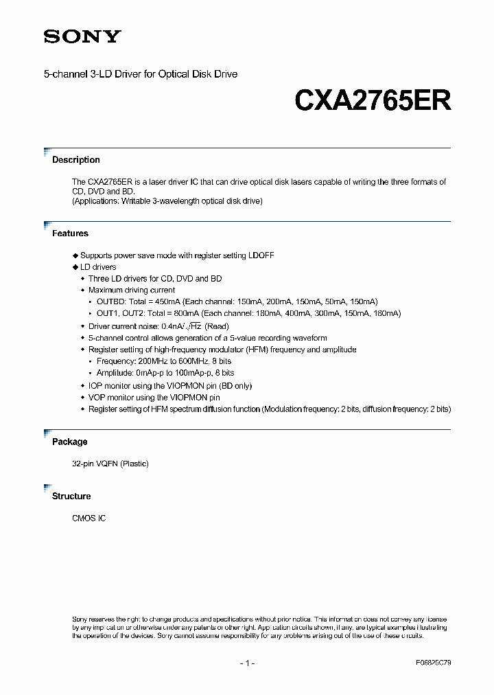 CXA2765ER_4545179.PDF Datasheet