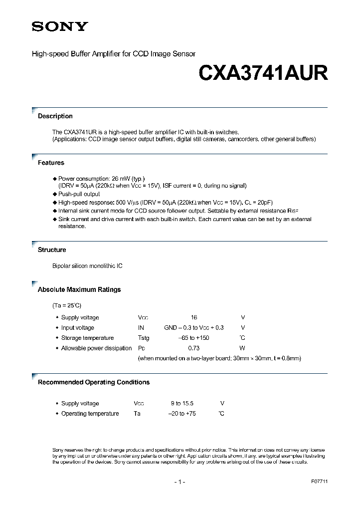 CXA3741AUR_4469881.PDF Datasheet