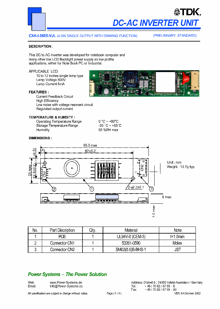 CXA-L0605-VJL_4750387.PDF Datasheet
