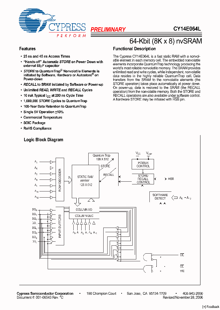 CY14E064L_4253416.PDF Datasheet