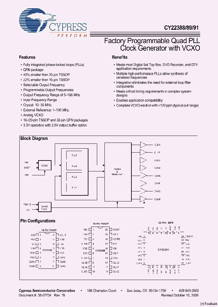 CY22388ZXC-XXX_4655877.PDF Datasheet
