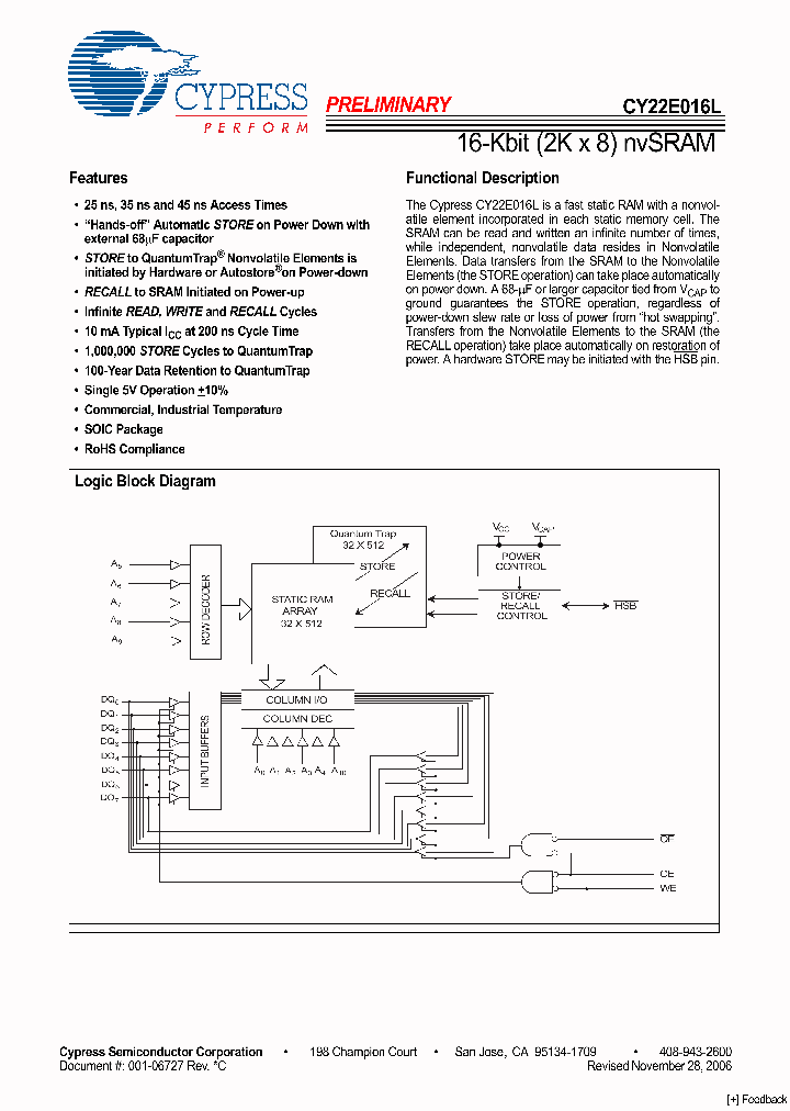 CY22E016L_4235661.PDF Datasheet