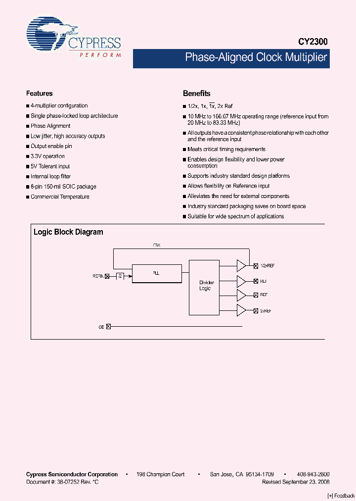 CY2300SXC_4326323.PDF Datasheet