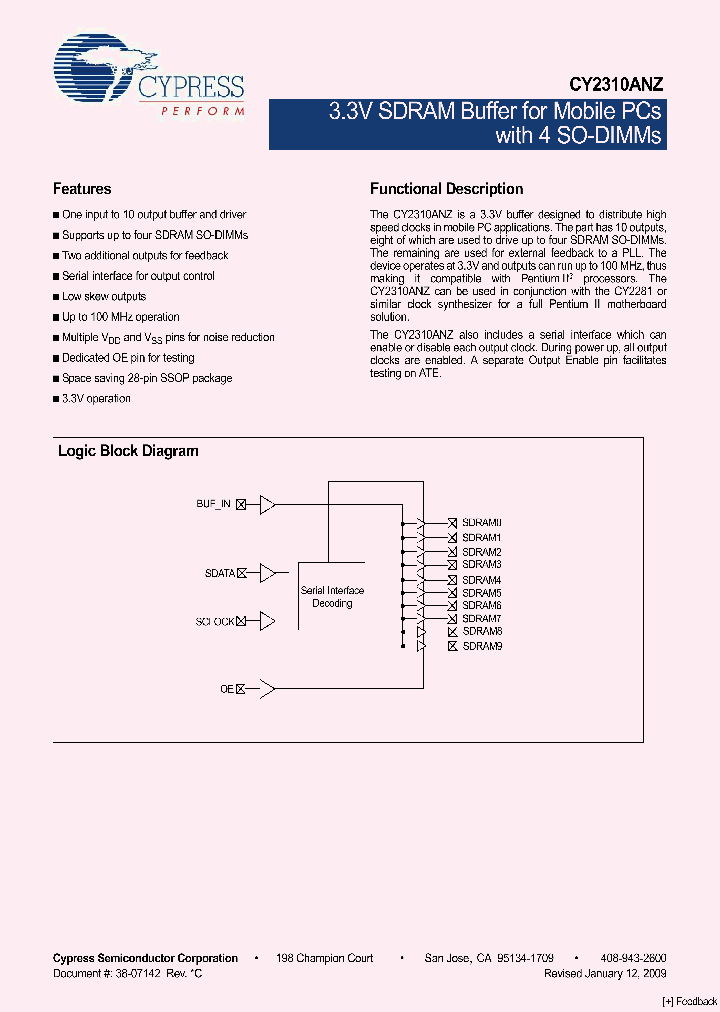 CY2310ANZ09_4508521.PDF Datasheet
