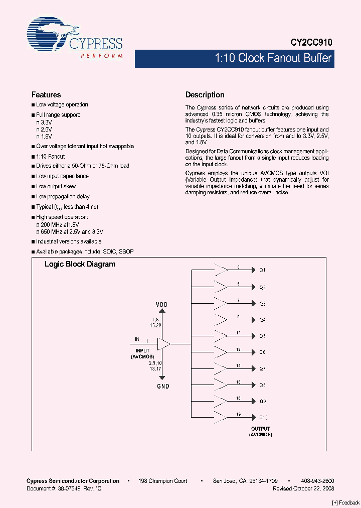 CY2CC91008_4776420.PDF Datasheet